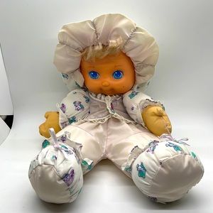 Loving Wonders Plastic Face Vintage Doll Elephants Purple